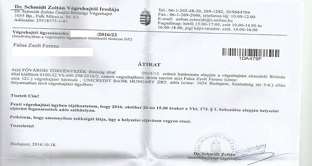 Devizahitelek: Szerdán 15.00-kor kerülhet sor végrehajtási eljárásra az UniCredit bank ellen