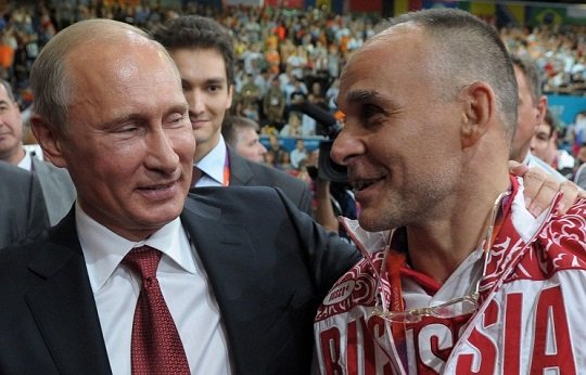 Az orosz elnök és Ezio Gamba.