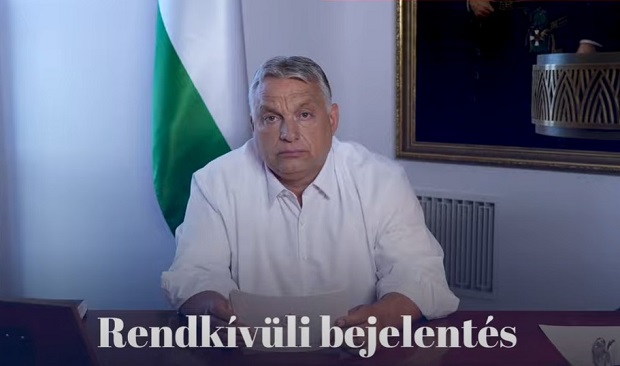 Orbán: Ma éjféltől háborús veszélyhelyzet