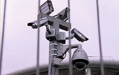 2014. 02. 03. Biztonsági kamerák a téli olimpia egyik épületénél Szocsiban - Fotó: CCTV